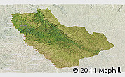 Satellite Panoramic Map of Kasonga-Lunda, lighten