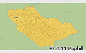 Savanna Style Panoramic Map of Kasonga-Lunda, single color outside