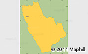 Savanna Style Simple Map of Kasonga-Lunda, single color outside