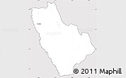 Silver Style Simple Map of Kasonga-Lunda, cropped outside