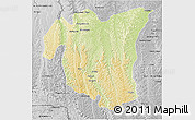 Physical 3D Map of Kenge, desaturated