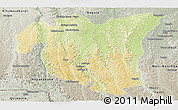 Physical Panoramic Map of Kenge, semi-desaturated