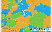 Political 3D Map of Mai-Ndombe