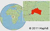 Savanna Style Location Map of Mai-Ndombe