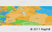 Political Shades Panoramic Map of Mai-Ndombe