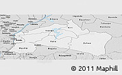 Silver Style Panoramic Map of Mai-Ndombe