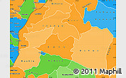 Political Shades Simple Map of Mai-Ndombe