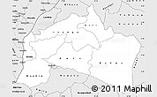 Silver Style Simple Map of Mai-Ndombe