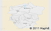 Classic Style Panoramic Map of Bandundu, single color outside