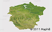 Satellite Panoramic Map of Bandundu, cropped outside