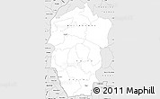 Silver Style Simple Map of Bandundu