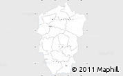 Silver Style Simple Map of Bandundu, single color outside