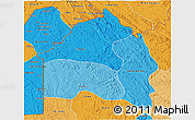 Political Shades 3D Map of Bas-Fleuve