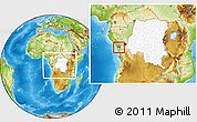 Physical Location Map of Lukula, highlighted country, highlighted parent region, within the entire country