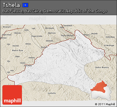 Classic Style 3D Map of Tshela