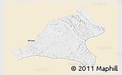 Classic Style 3D Map of Tshela, single color outside