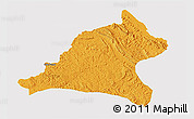 Political 3D Map of Tshela, single color outside