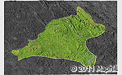 Satellite 3D Map of Tshela, darken, desaturated