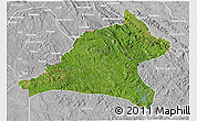 Satellite 3D Map of Tshela, lighten, desaturated