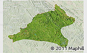 Satellite 3D Map of Tshela, lighten