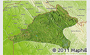 Satellite 3D Map of Tshela, physical outside