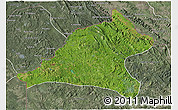 Satellite 3D Map of Tshela, semi-desaturated