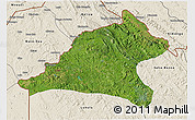 Satellite 3D Map of Tshela, shaded relief outside