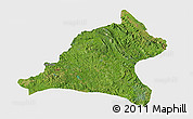 Satellite 3D Map of Tshela, single color outside