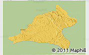 Savanna Style 3D Map of Tshela, single color outside