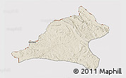 Shaded Relief 3D Map of Tshela, cropped outside