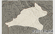 Shaded Relief 3D Map of Tshela, darken