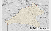 Shaded Relief 3D Map of Tshela, desaturated