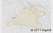 Shaded Relief 3D Map of Tshela, lighten, desaturated