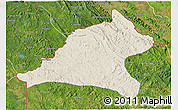 Shaded Relief 3D Map of Tshela, satellite outside