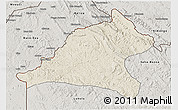Shaded Relief 3D Map of Tshela, semi-desaturated