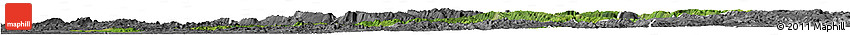 Satellite Horizon Map of Tshela, desaturated