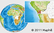 Physical Location Map of Tshela, highlighted country, highlighted parent region