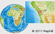 Physical Location Map of Tshela, highlighted parent region