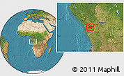 Satellite Location Map of Tshela
