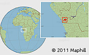 Savanna Style Location Map of Tshela