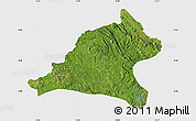 Satellite Map of Tshela, single color outside