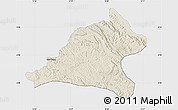 Shaded Relief Map of Tshela, single color outside