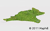 Satellite Panoramic Map of Tshela, cropped outside