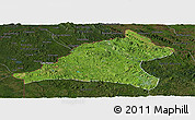 Satellite Panoramic Map of Tshela, darken
