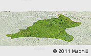 Satellite Panoramic Map of Tshela, lighten