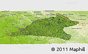 Satellite Panoramic Map of Tshela, physical outside