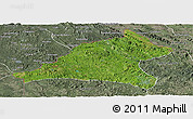 Satellite Panoramic Map of Tshela, semi-desaturated