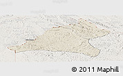 Shaded Relief Panoramic Map of Tshela, lighten
