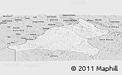 Silver Style Panoramic Map of Tshela