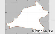 Gray Simple Map of Tshela, cropped outside